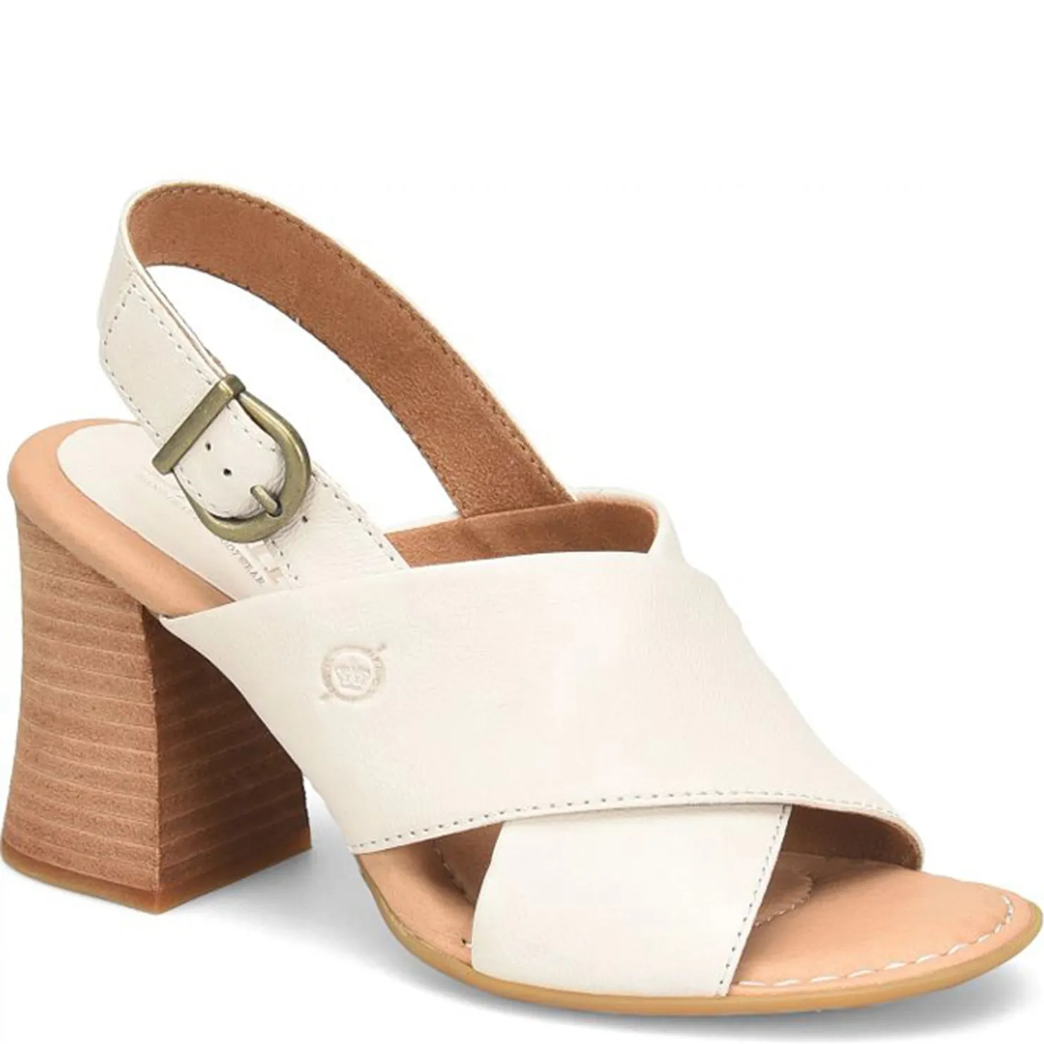 Heeled Sandals*Born Women's , Tessa Sandal White