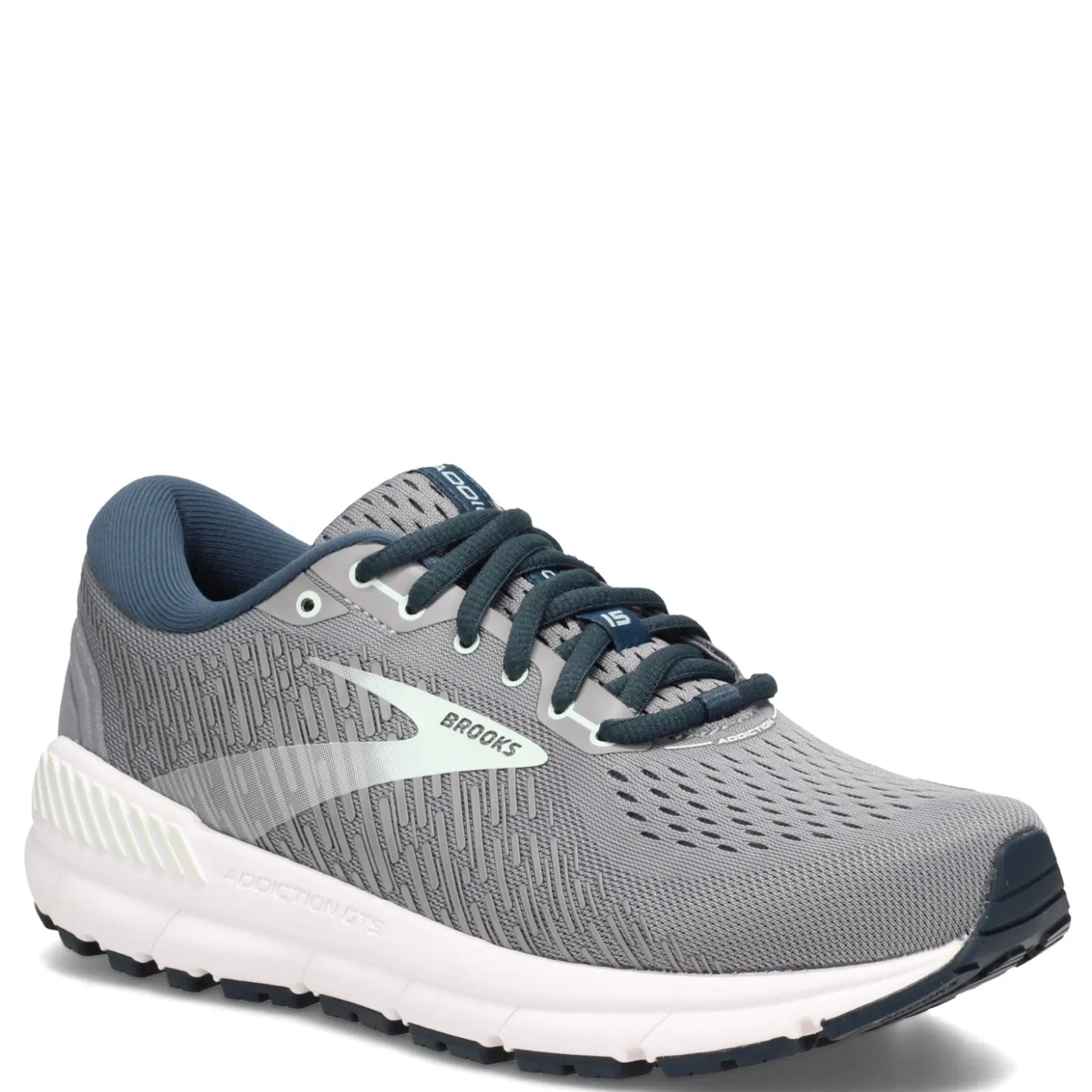 Running*Brooks Women's , Addiction GTS 15 Running Shoe - Narrow Width Grey/Navy