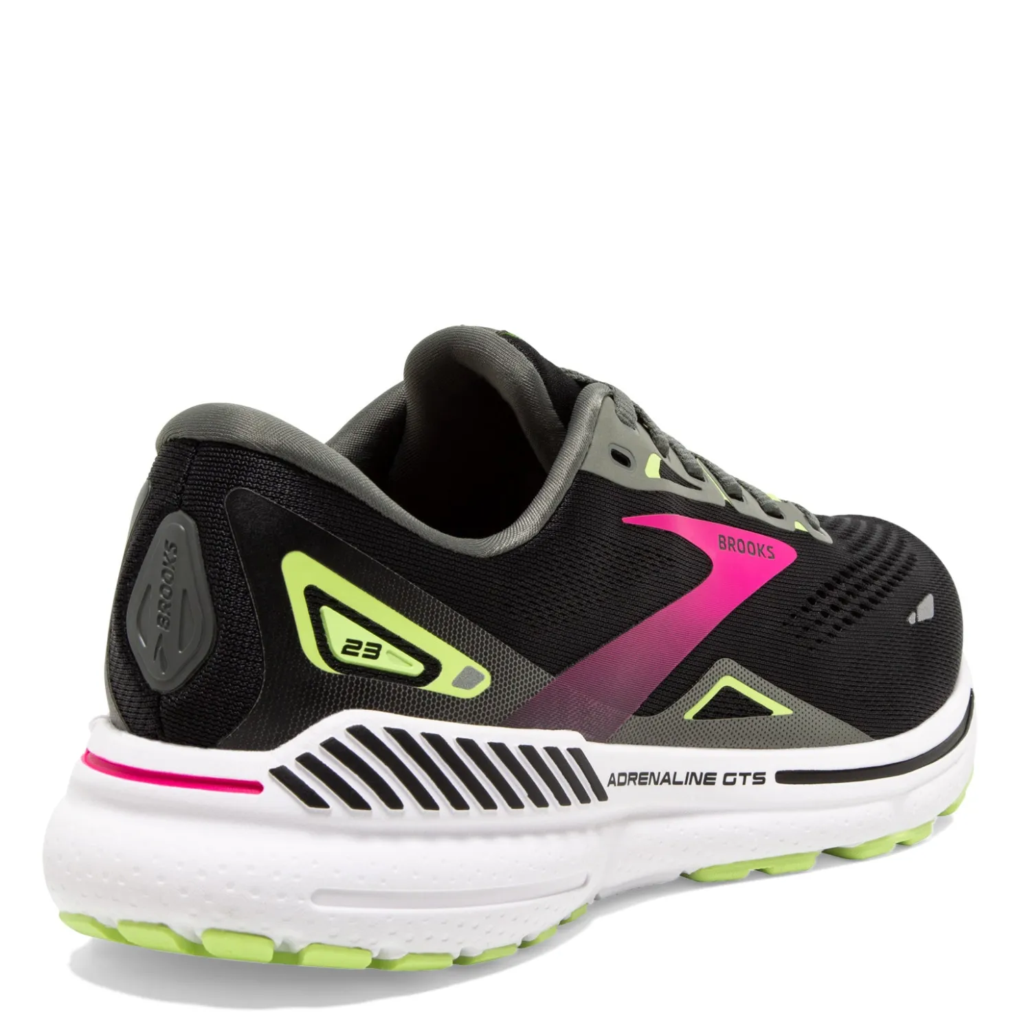 Running*Brooks Women's , Adrenaline GTS 23 Running Shoe Black/Pink/Green