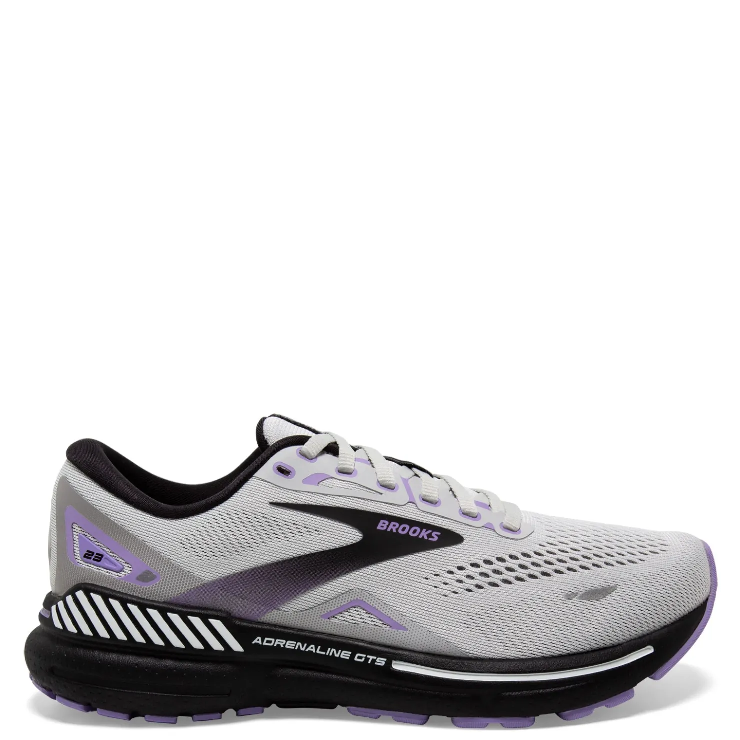 Running*Brooks Women's , Adrenaline GTS 23 Running Shoe Grey/Black/Purple