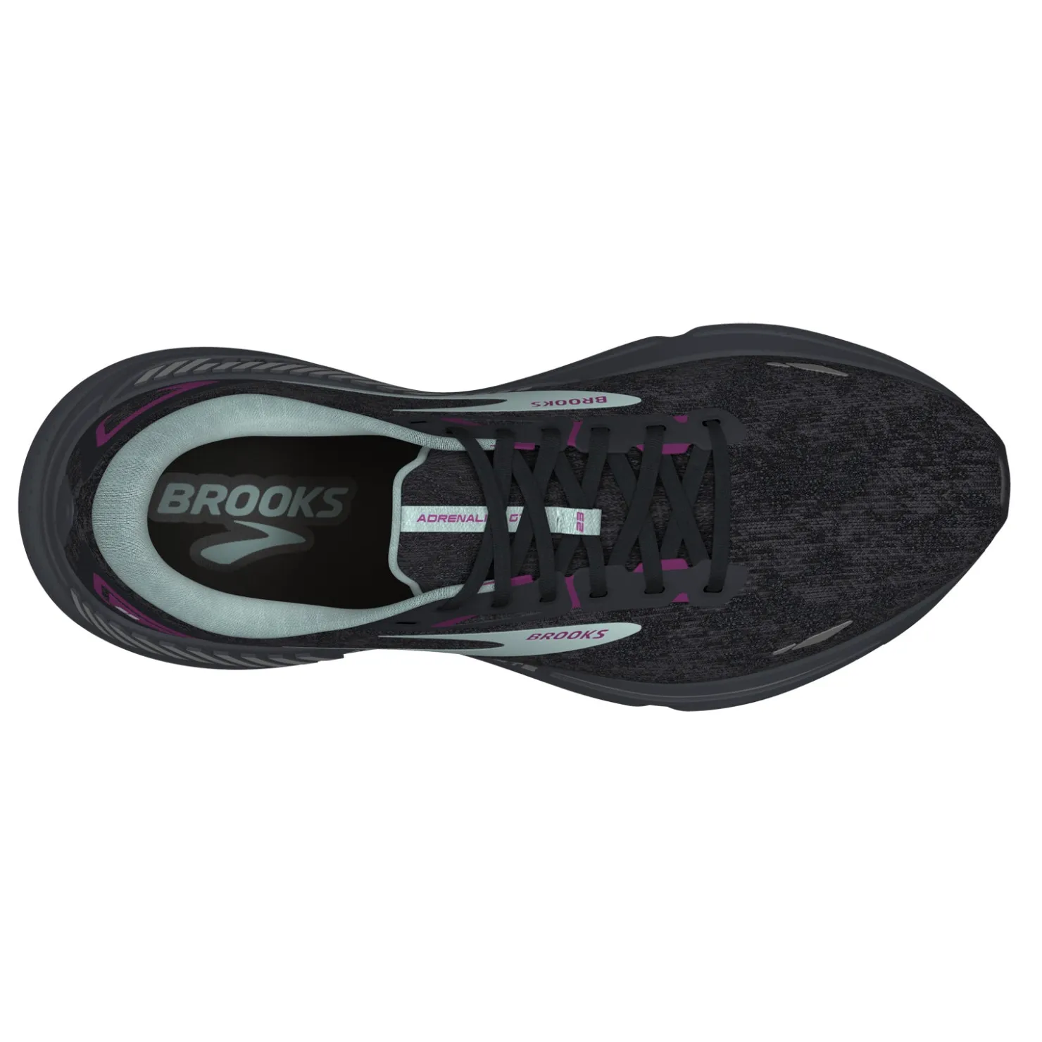 Running*Brooks Women's , Adrenaline GTS 23 Running Shoe Black/Light Blue/Purple