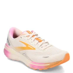 Running*Brooks Women's , Adrenaline GTS 23 Running Shoe White Sand/Sunset/Fuchsia