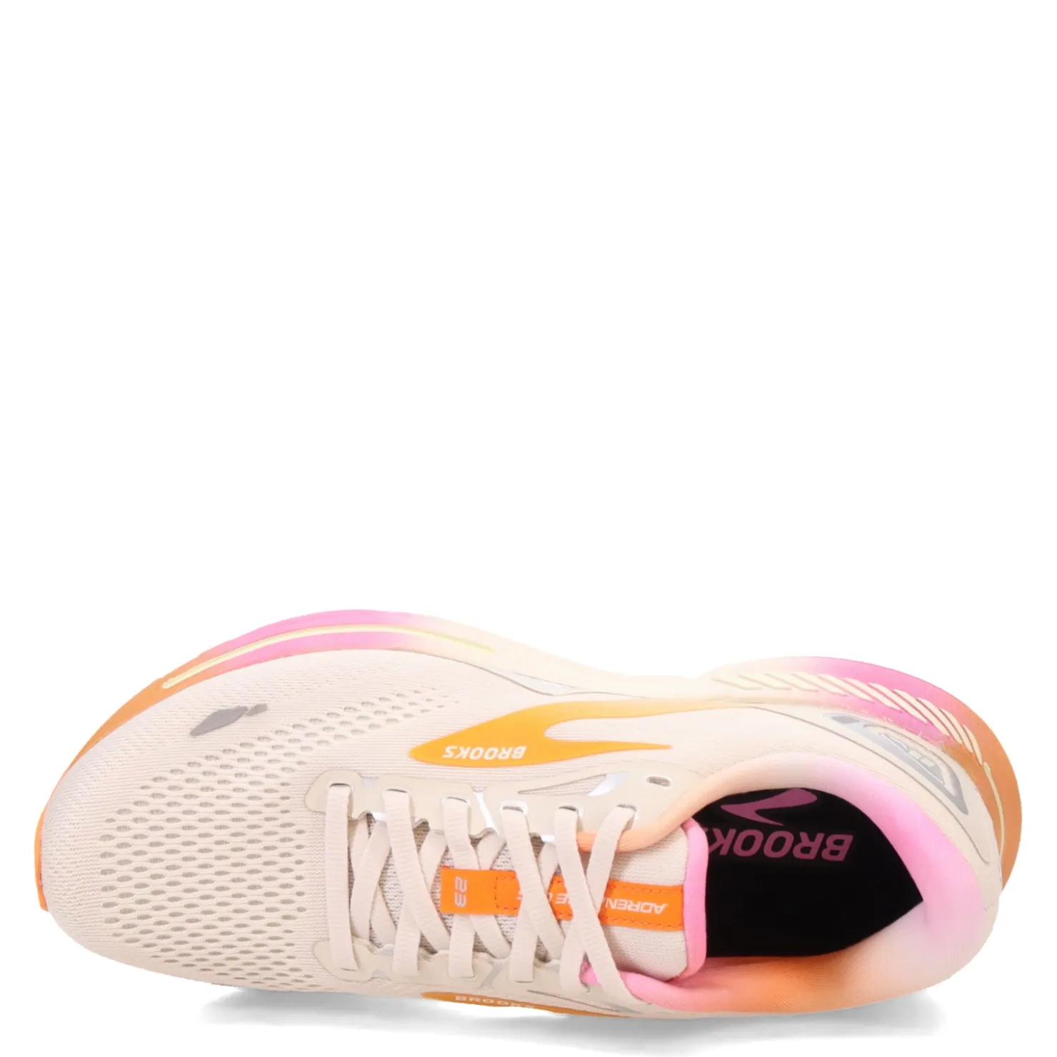 Running*Brooks Women's , Adrenaline GTS 23 Running Shoe White Sand/Sunset/Fuchsia