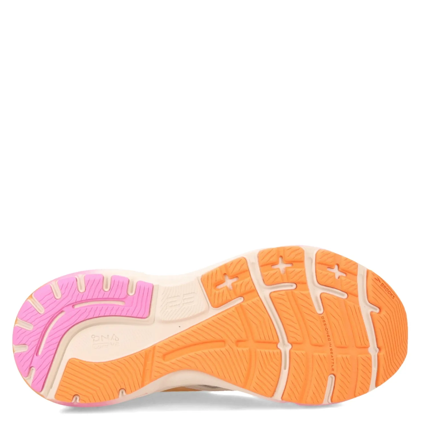 Running*Brooks Women's , Adrenaline GTS 23 Running Shoe White Sand/Sunset/Fuchsia