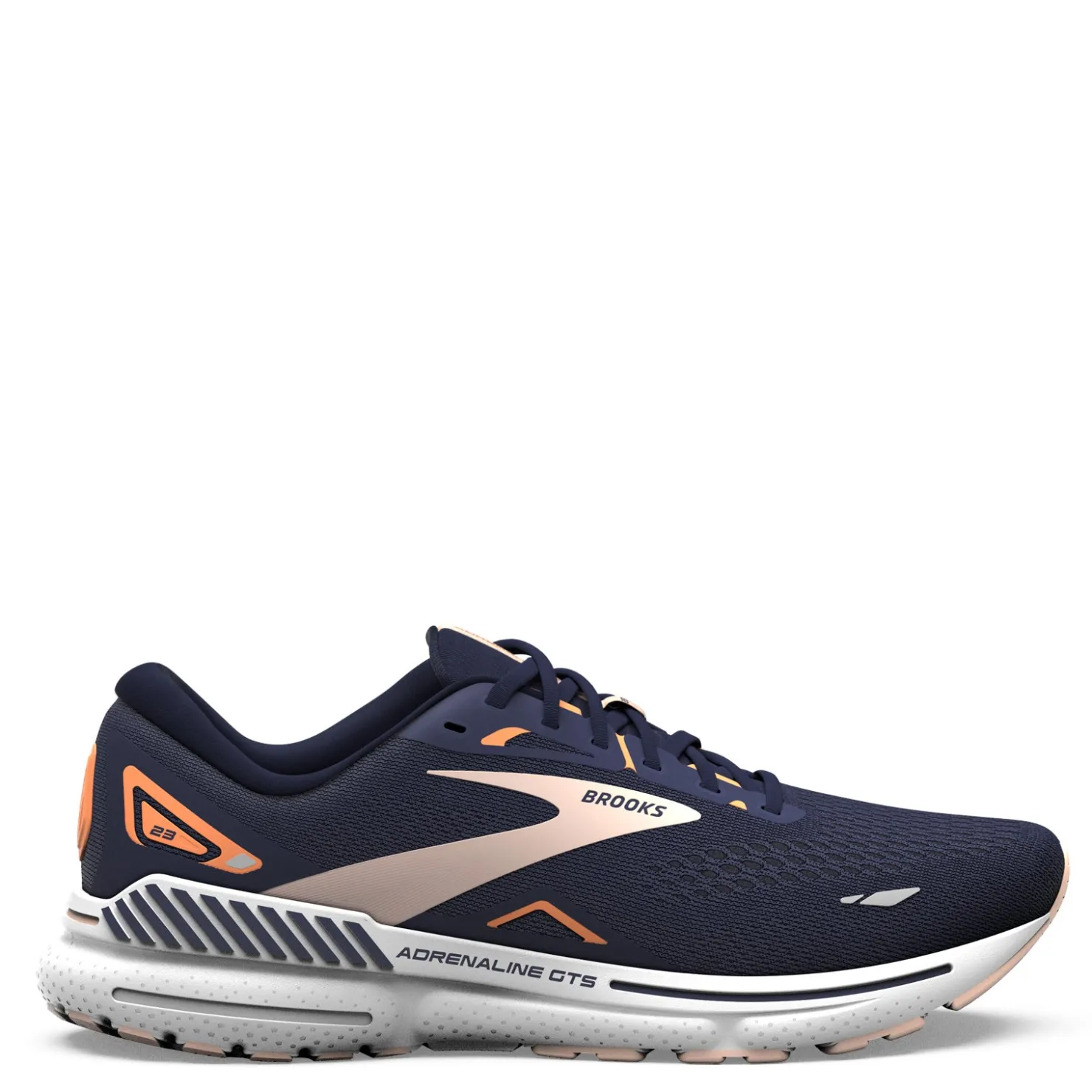 Running*Brooks Women's , Adrenaline GTS 23 Running Shoe Navy/Peach