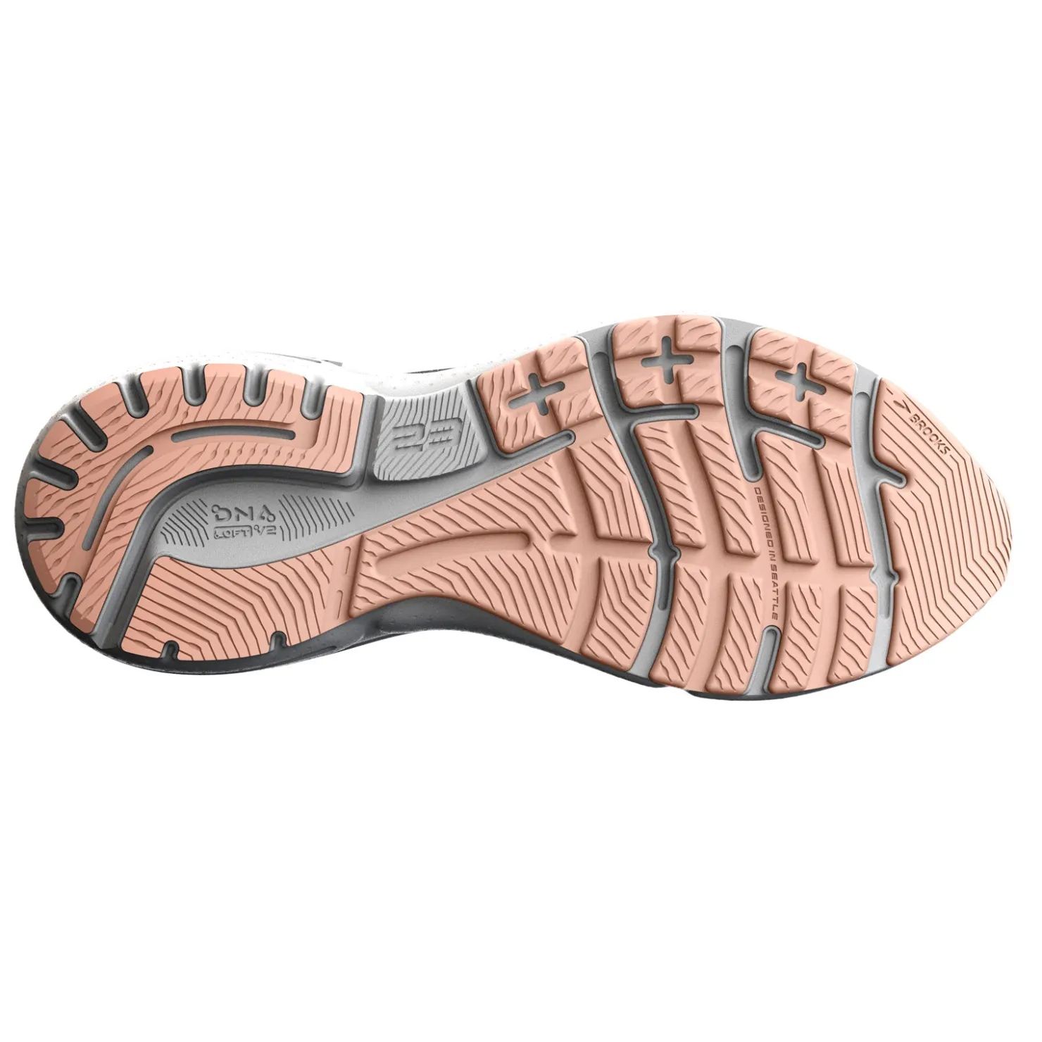 Running*Brooks Women's , Adrenaline GTS 23 Running Shoe Navy/Peach