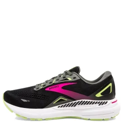 Running*Brooks Women's , Adrenaline GTS 23 Running Shoe - Wide Width Black/Pink/Green