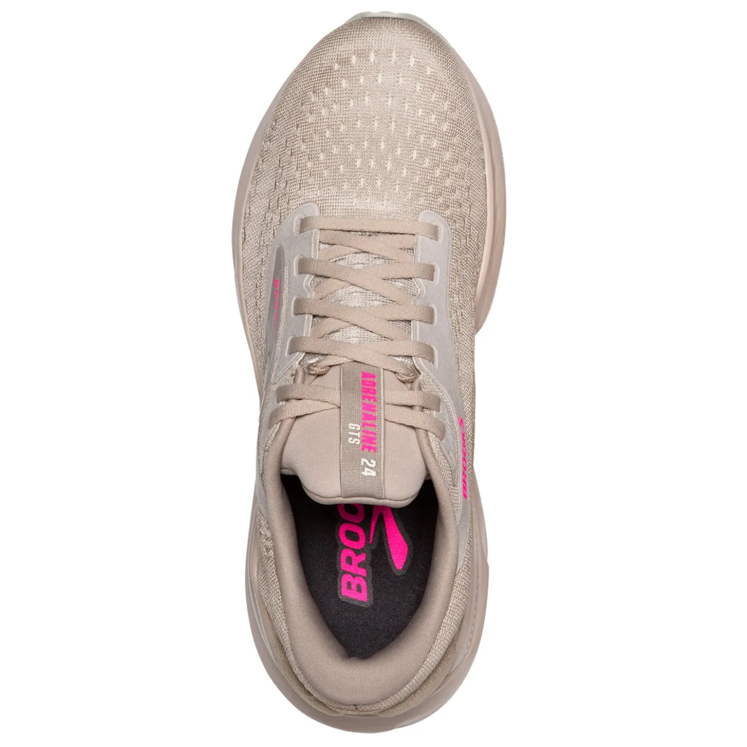 Running*Brooks Women's , Adrenaline GTS 24 Running Shoe Chateau Grey/Coconut/Pink