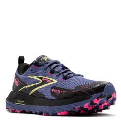 Trail & Hiking*Brooks Women's , Cascadia 18 GTX Trail Running Shoe Grey Blue/Black/Pink