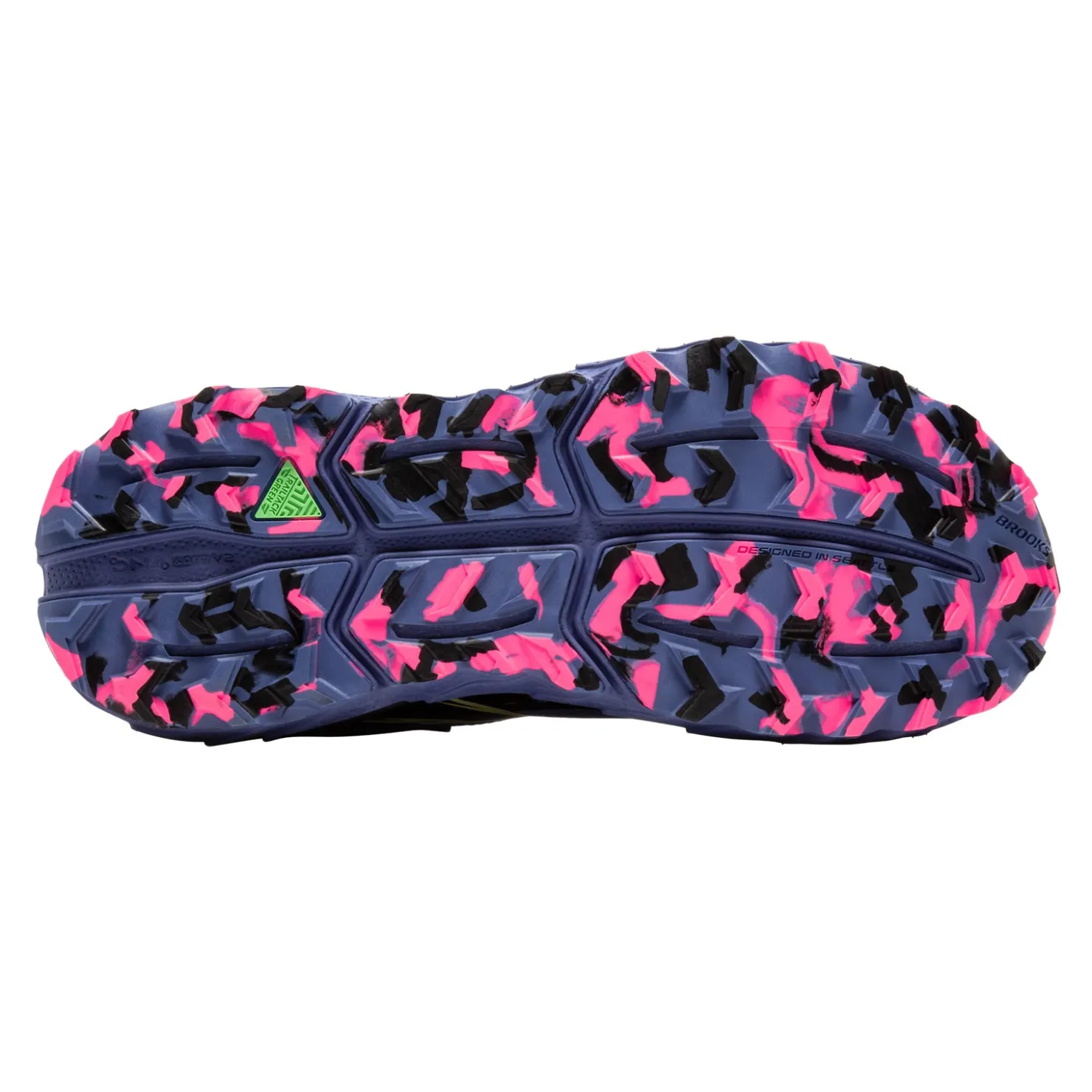 Trail & Hiking*Brooks Women's , Cascadia 18 GTX Trail Running Shoe Grey Blue/Black/Pink
