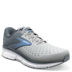 Running*Brooks Women's , Dyad 11 Running Shoe Grey/White/Blue