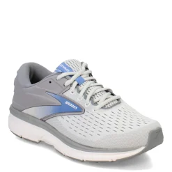 Running*Brooks Women's , Dyad 11 Running Shoe - Wide Width Grey/White/Blue
