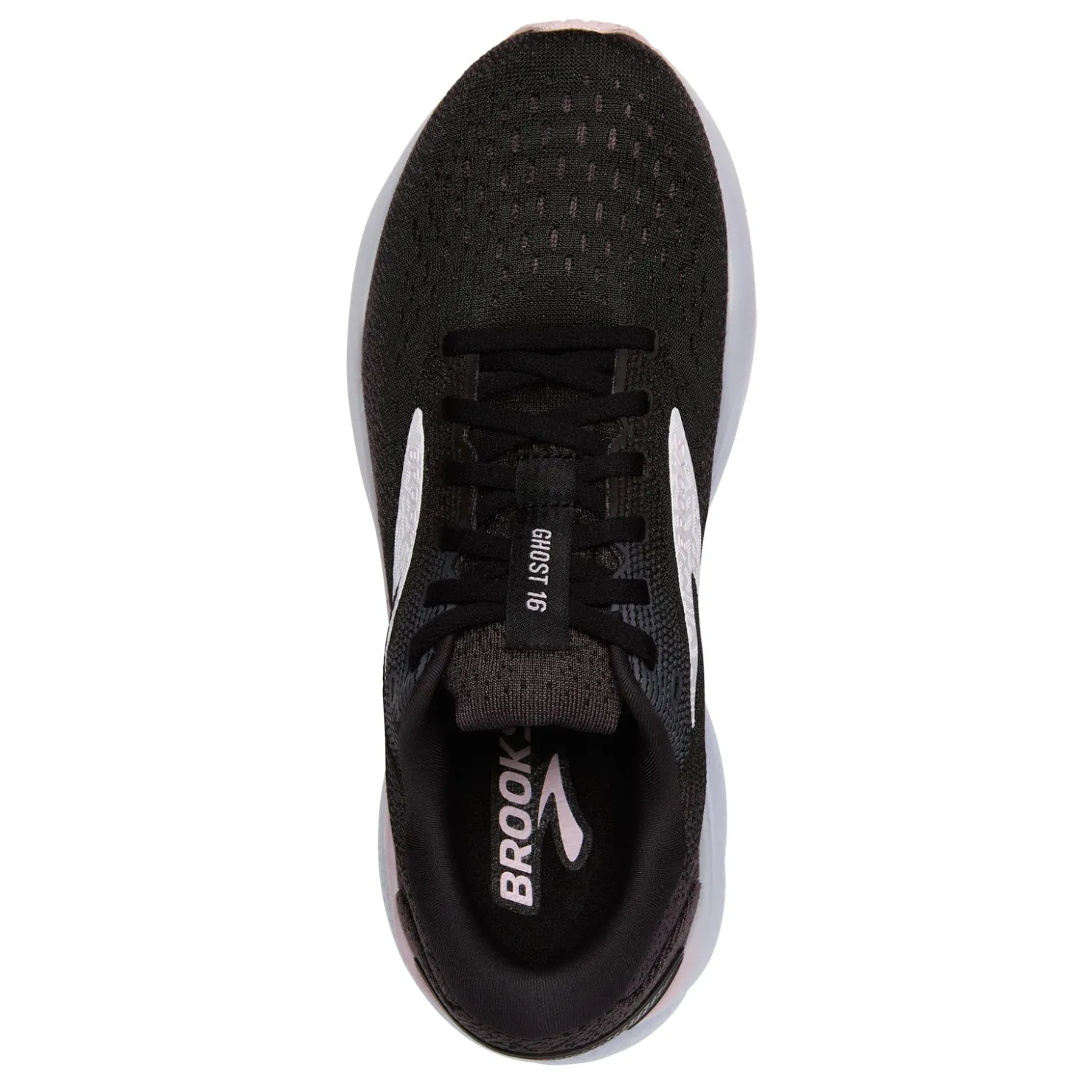Running*Brooks Women's , Ghost 16 Running Shoe Black/White/Orchid Ice