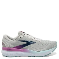 Running*Brooks Women's , Ghost 16 Running Shoe White/Grey/Estate Blue