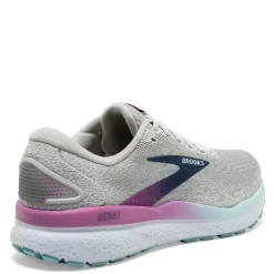 Running*Brooks Women's , Ghost 16 Running Shoe White/Grey/Estate Blue