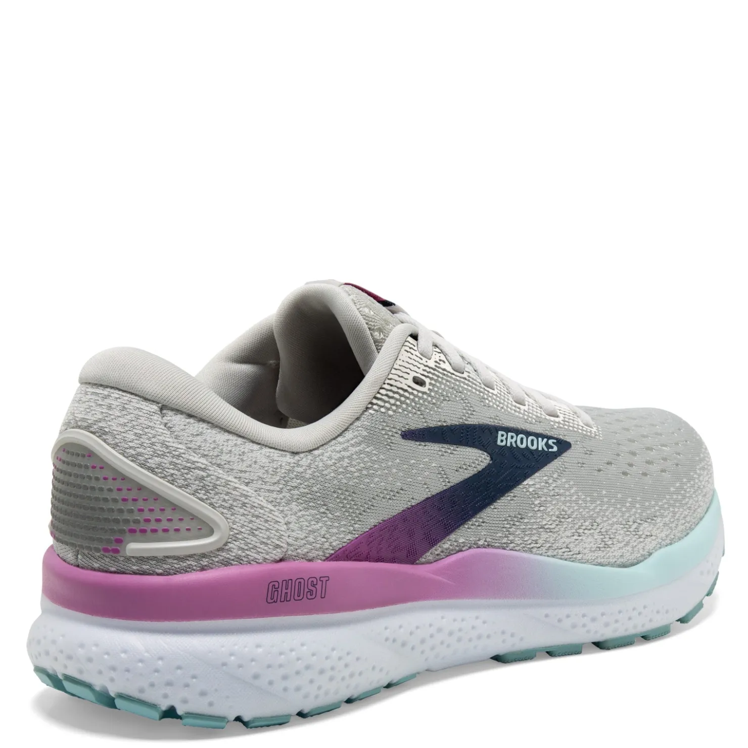 Running*Brooks Women's , Ghost 16 Running Shoe White/Grey/Estate Blue