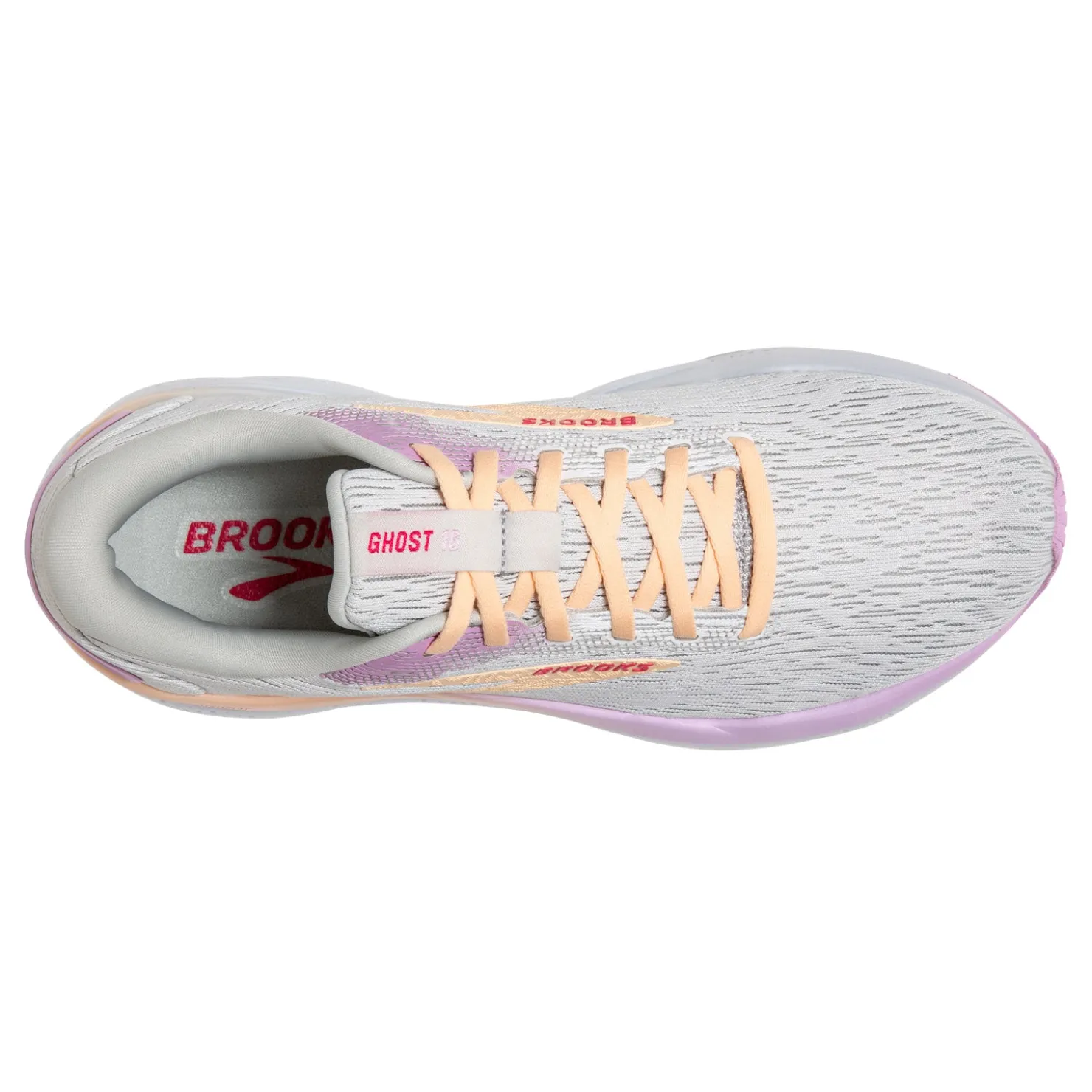 Running*Brooks Women's , Ghost 16 Running Shoe Grey/Orchid/Peach
