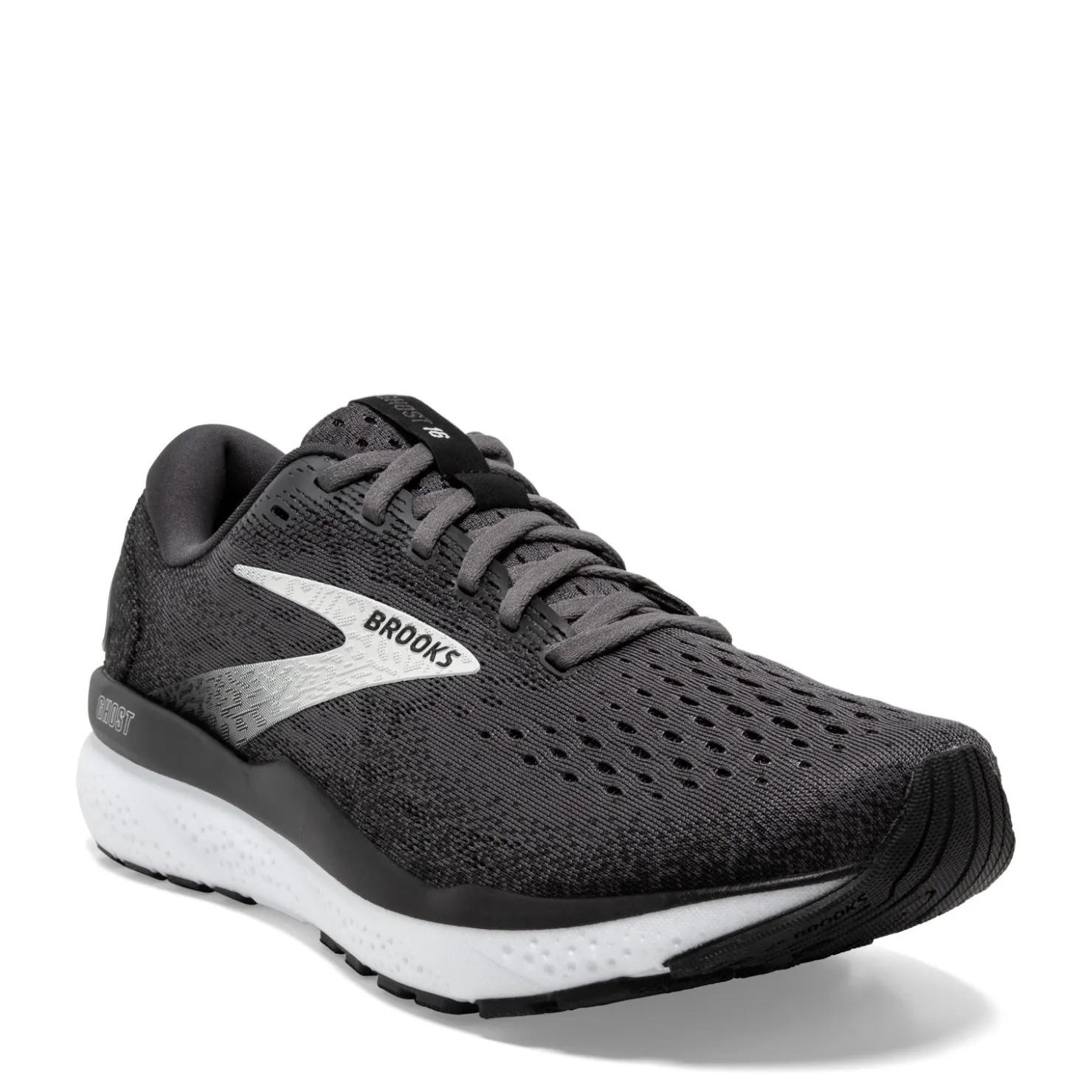 Running*Brooks Women's , Ghost 16 Running Shoe - Wide Width Black/Grey/White