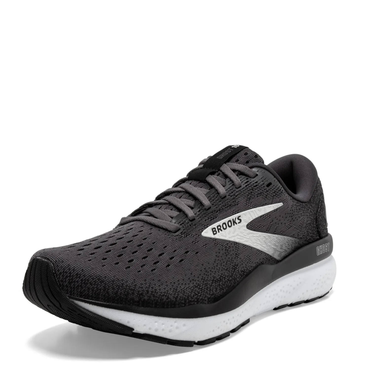 Running*Brooks Women's , Ghost 16 Running Shoe - Wide Width Black/Grey/White