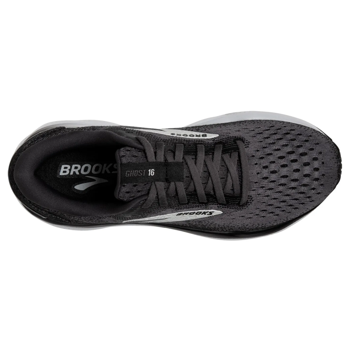 Running*Brooks Women's , Ghost 16 Running Shoe - Wide Width Black/Grey/White