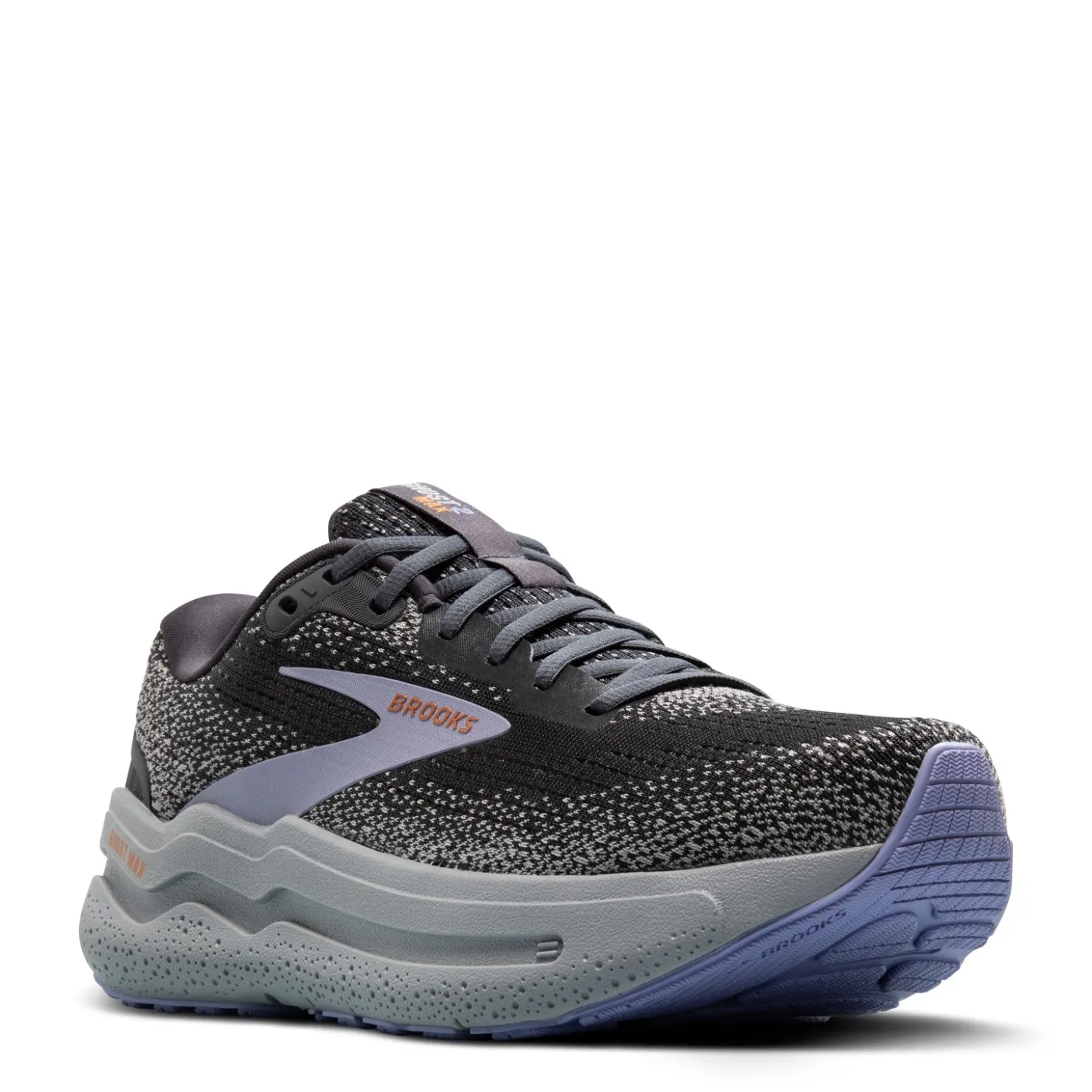 Running*Brooks Women's , Ghost Max 2 Running Shoe - Wide Width Ebony/Sweet Lavender/Alloy