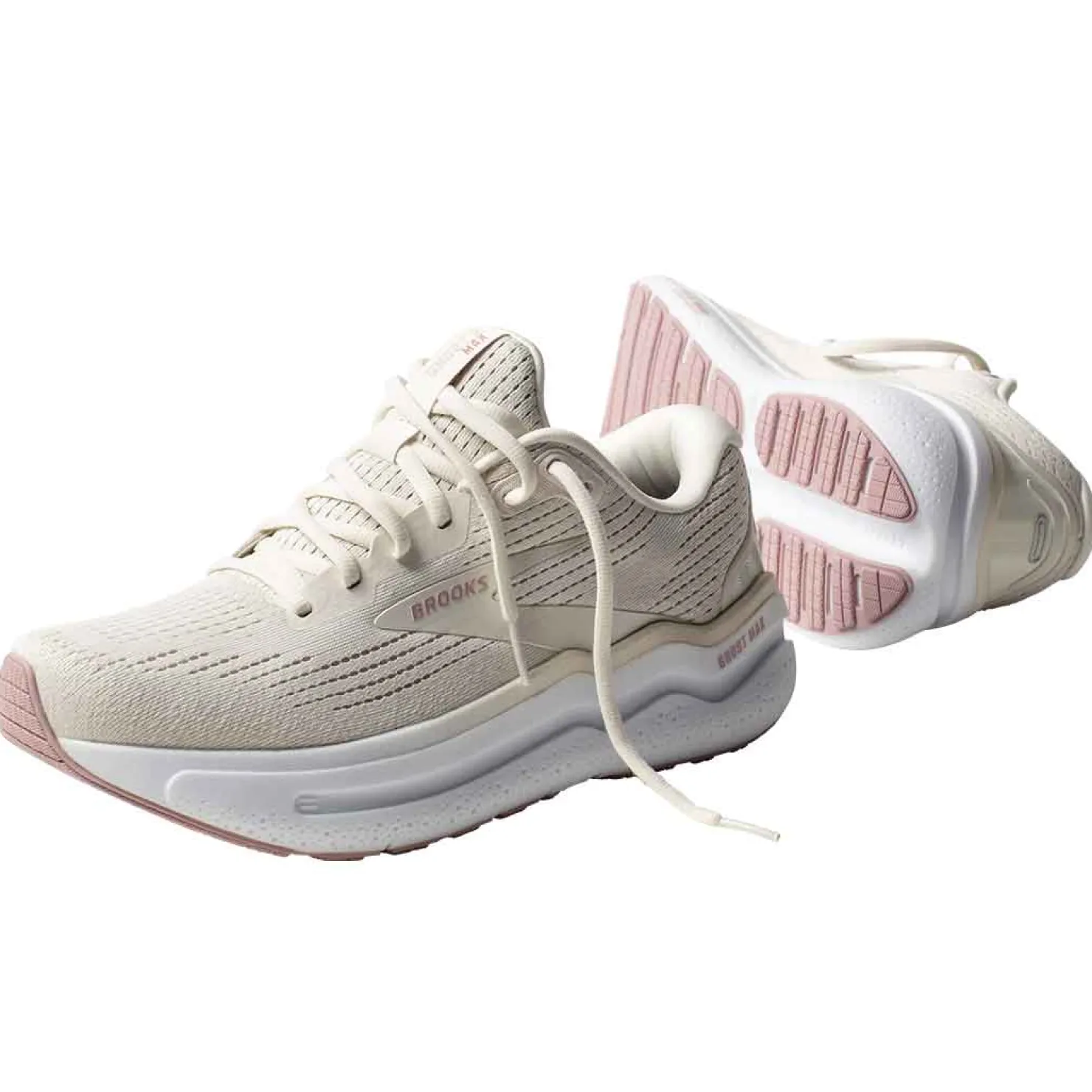 Running*Brooks Women's , Ghost Max 2 Running Shoe - Wide Width Coconut Milk/Gray/Zephyr