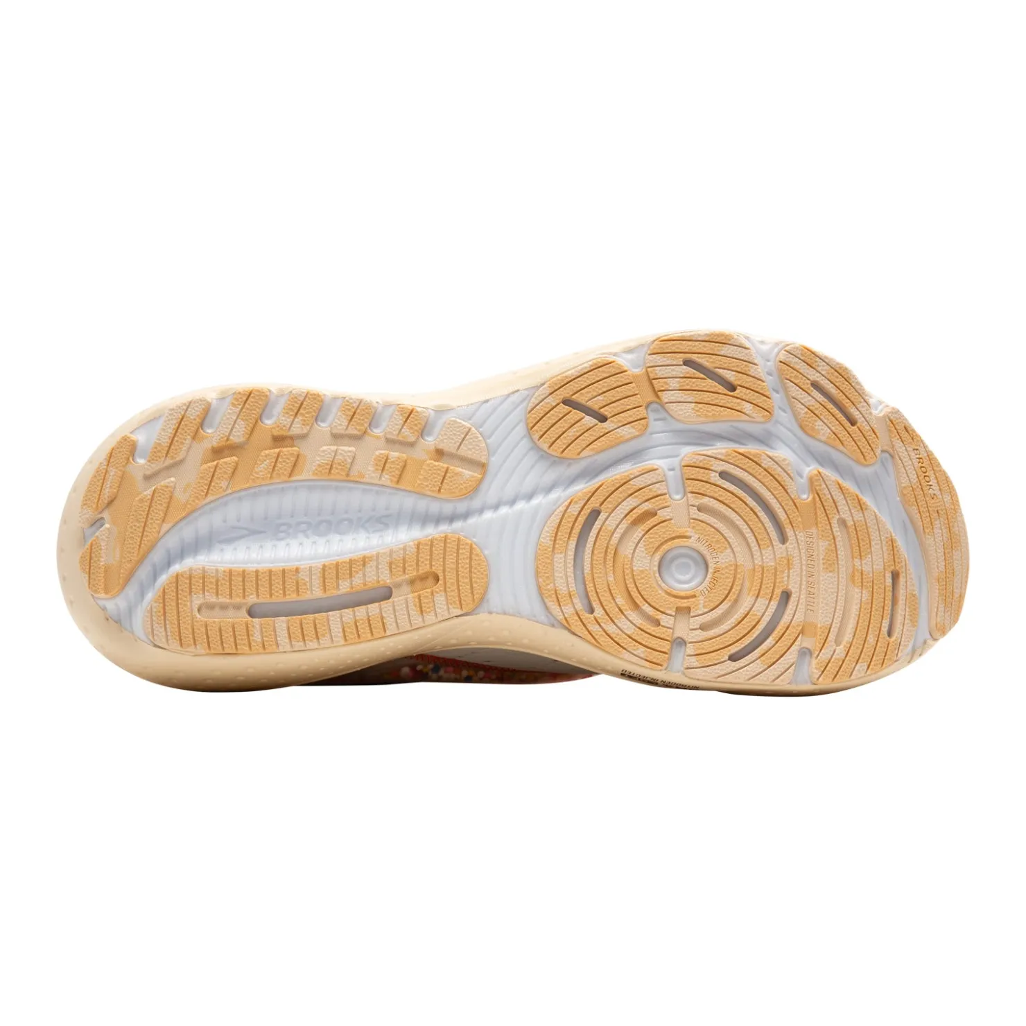 Running*Brooks Women's , Glycerin 21 Running Shoe Snow/Dawn/Straw - Summer Melts Sprinkles