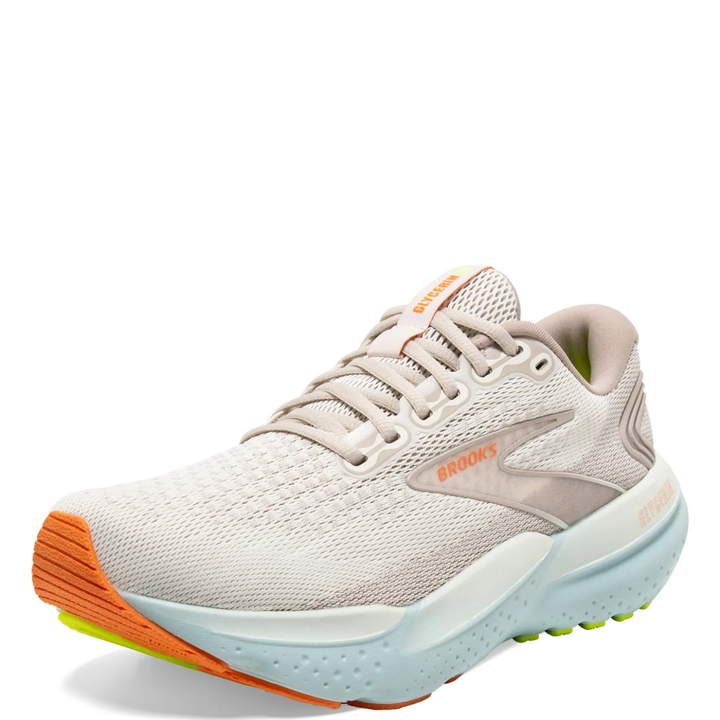 Running*Brooks Women's , Glycerin 21 Running Shoe Coconut/Aqua/Autumn Sunset