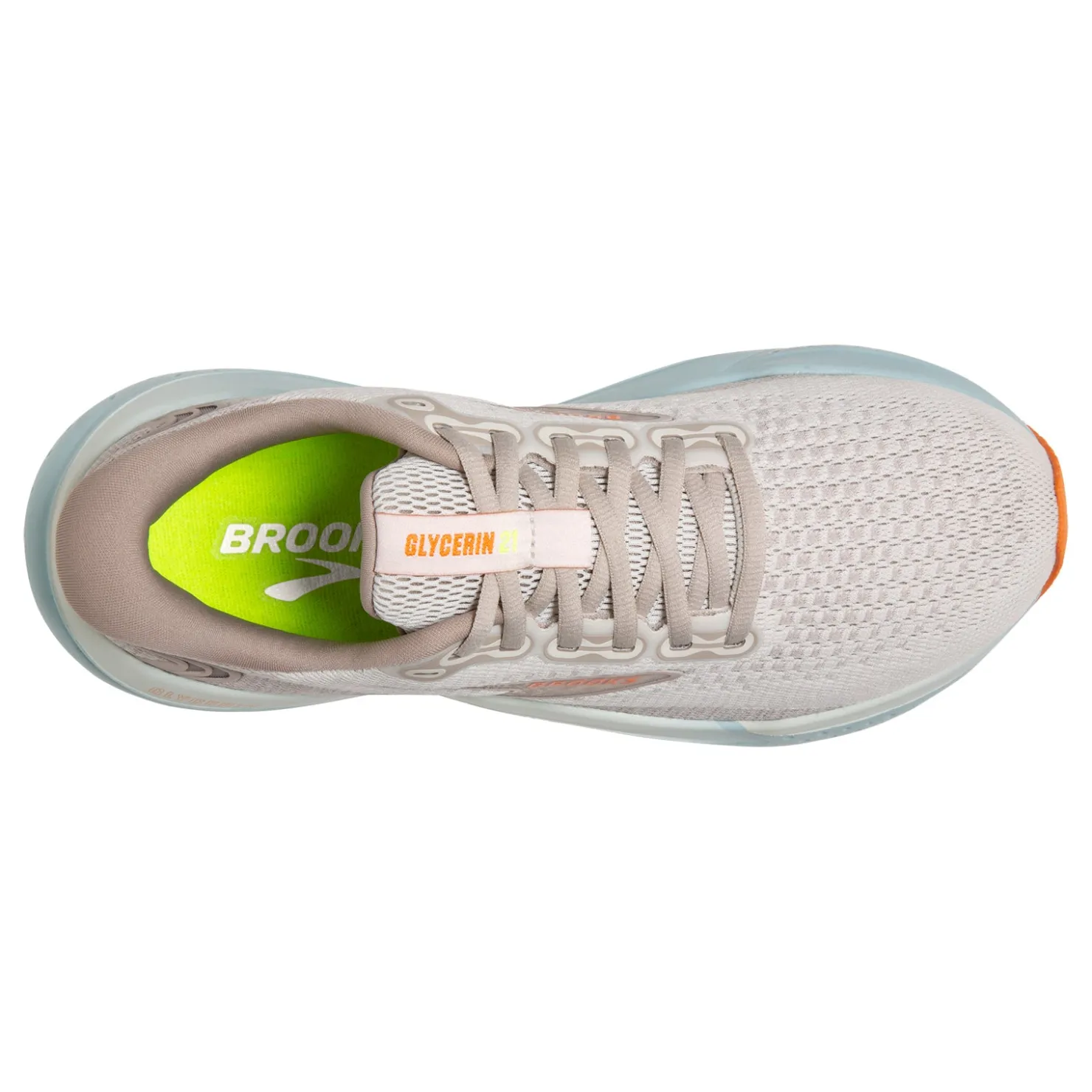 Running*Brooks Women's , Glycerin 21 Running Shoe Coconut/Aqua/Autumn Sunset