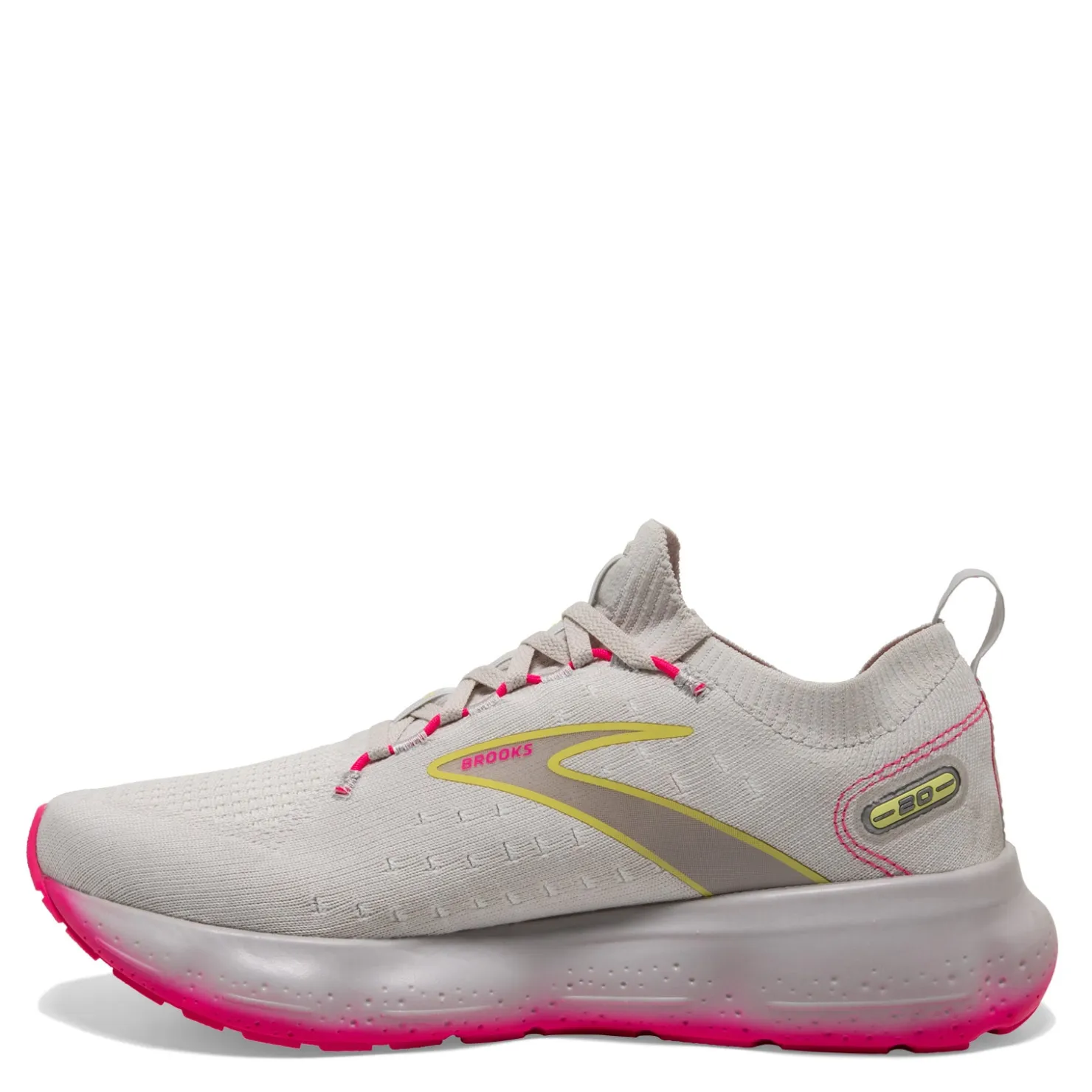 Running*Brooks Women's , Glycerin 20 Stealth Fit Running Shoe Grey/Yellow/Pink
