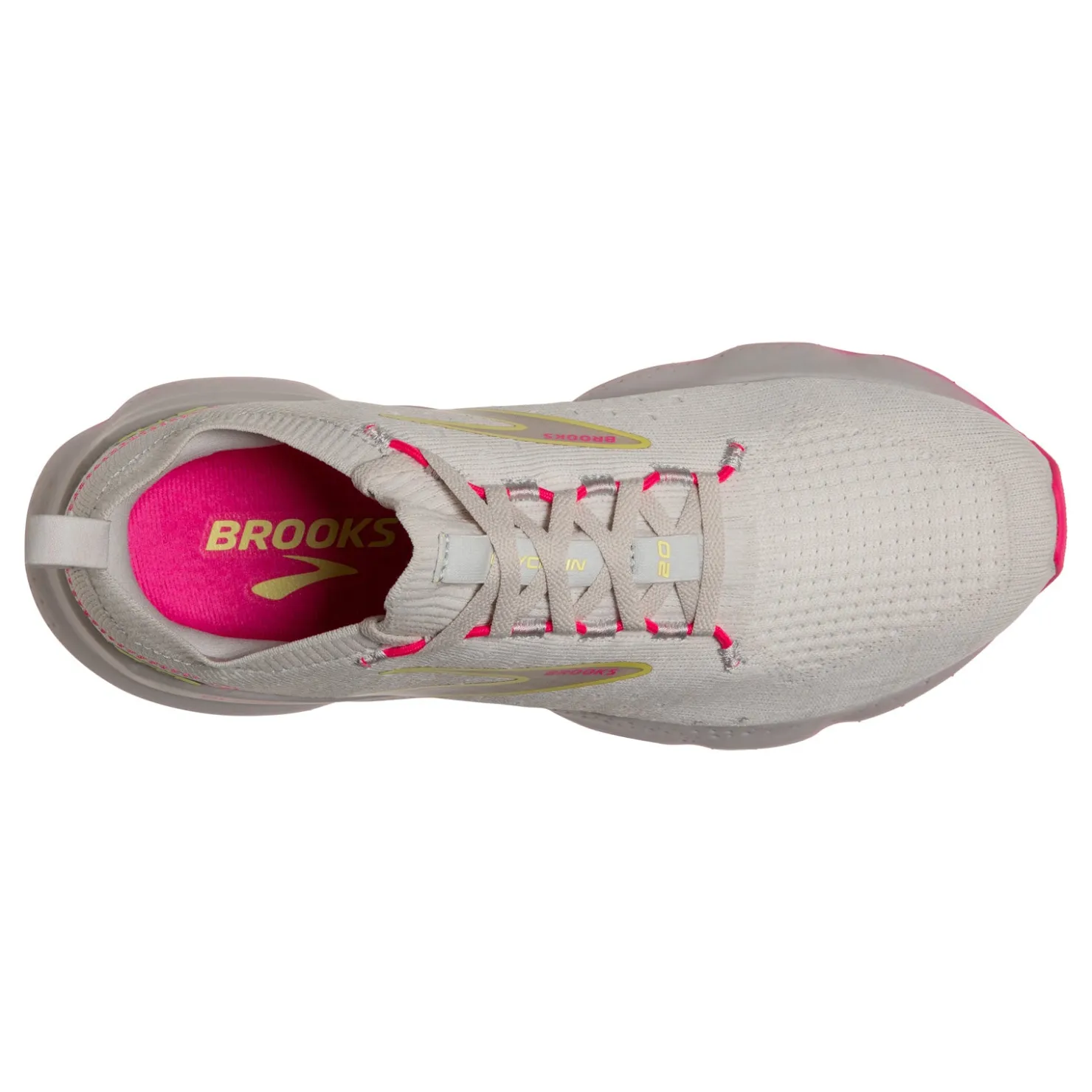 Running*Brooks Women's , Glycerin 20 Stealth Fit Running Shoe Grey/Yellow/Pink