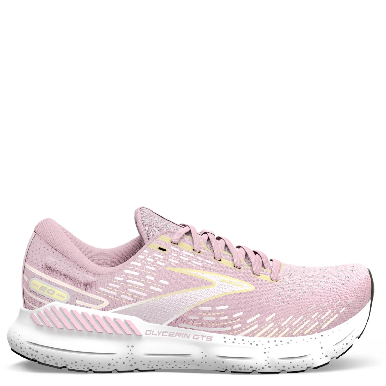 Running*Brooks Women's , Glycerin GTS 20 Running Shoe Pink/Yellow/White