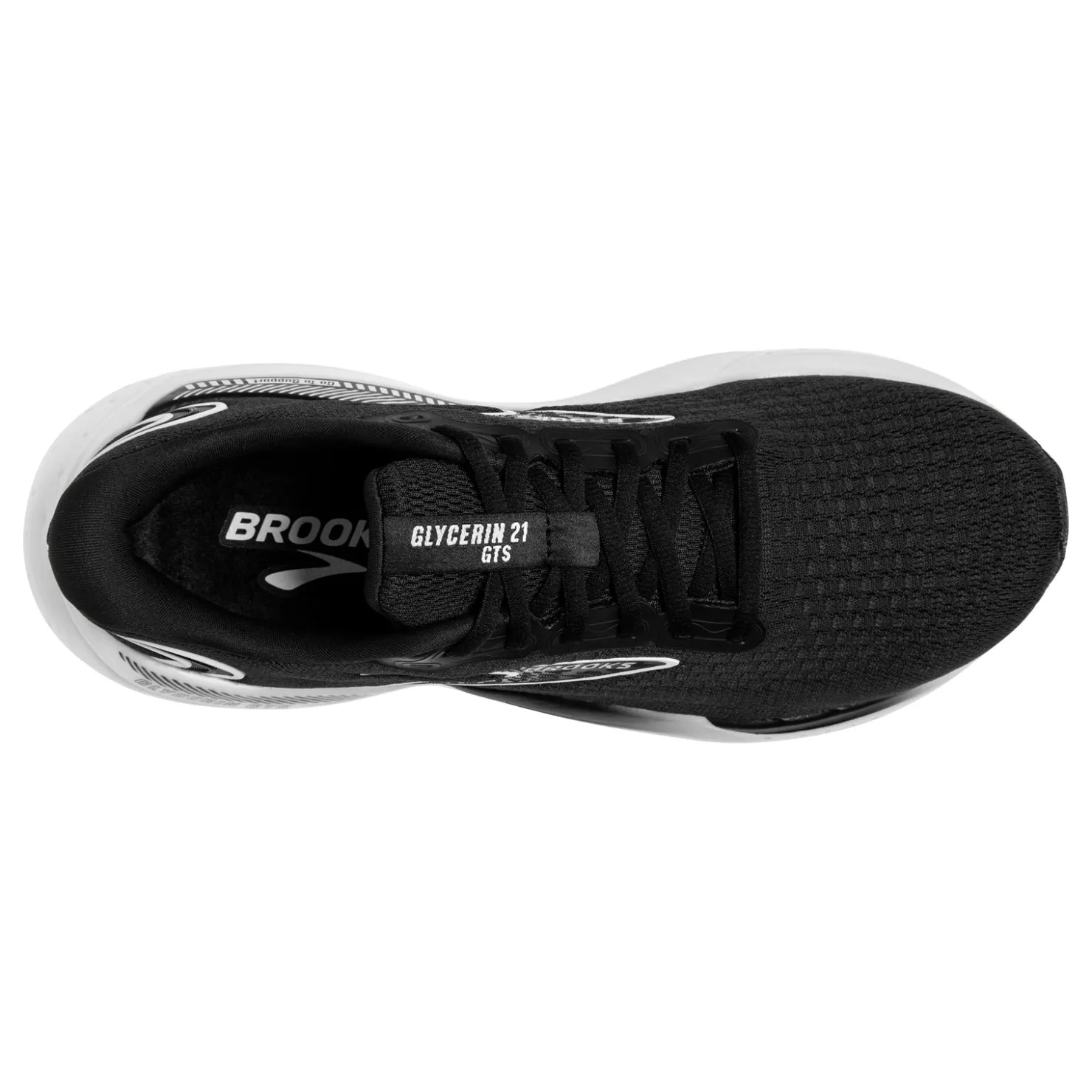 Running*Brooks Women's , Glycerin GTS 21 Running Shoe Black/Grey/White