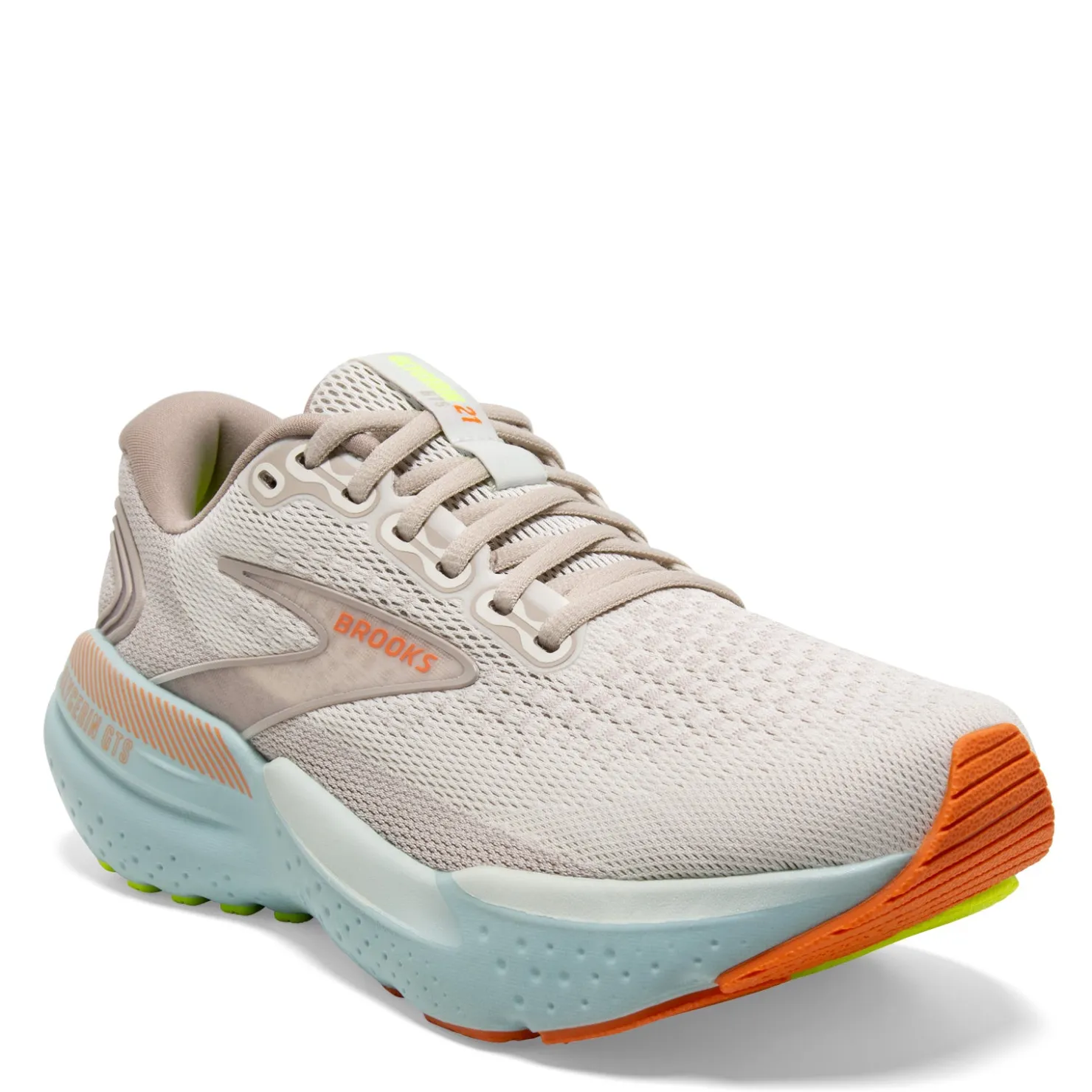 Running*Brooks Women's , Glycerin GTS 21 Running Shoe Coconut/Aqua/Autumn Sunset