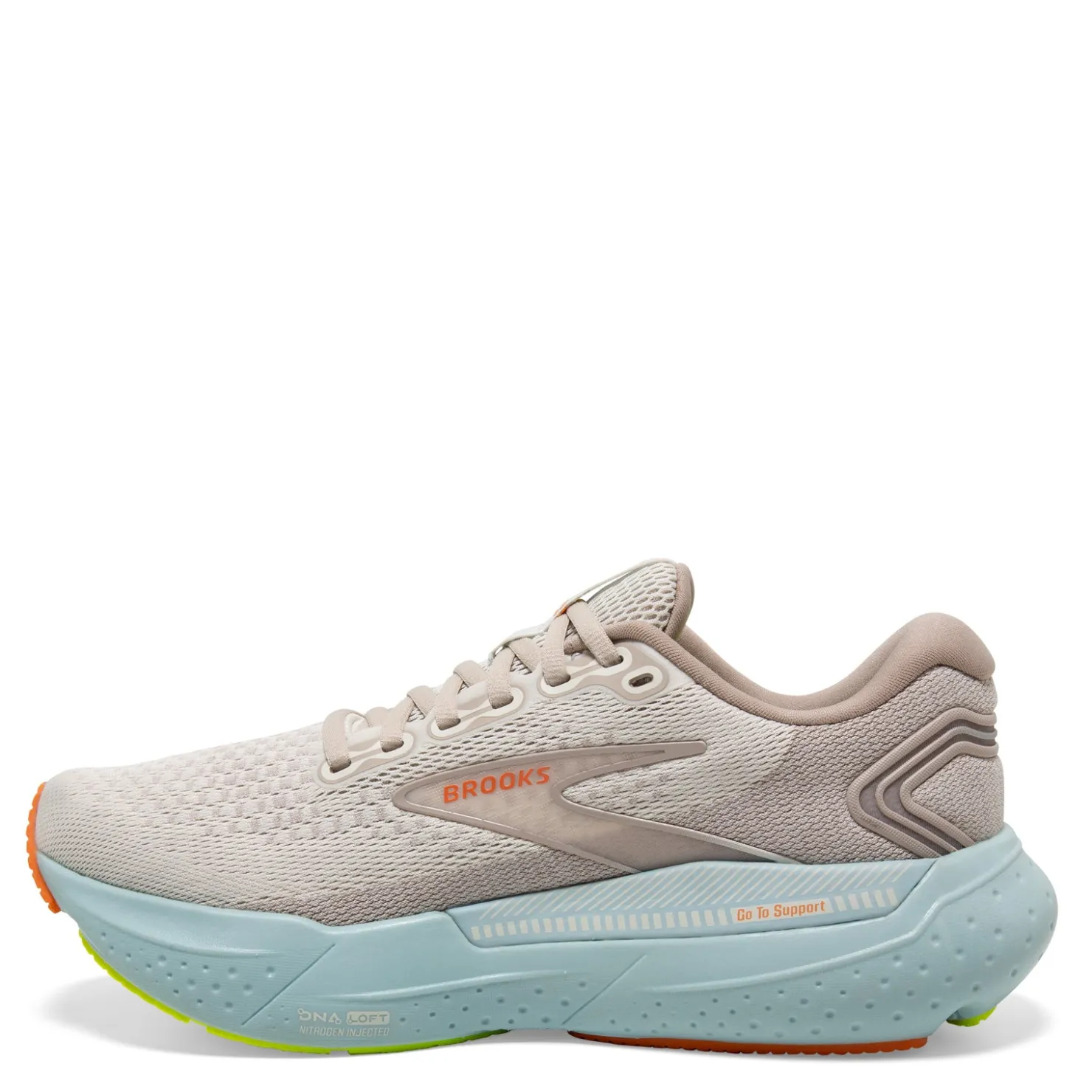 Running*Brooks Women's , Glycerin GTS 21 Running Shoe Coconut/Aqua/Autumn Sunset