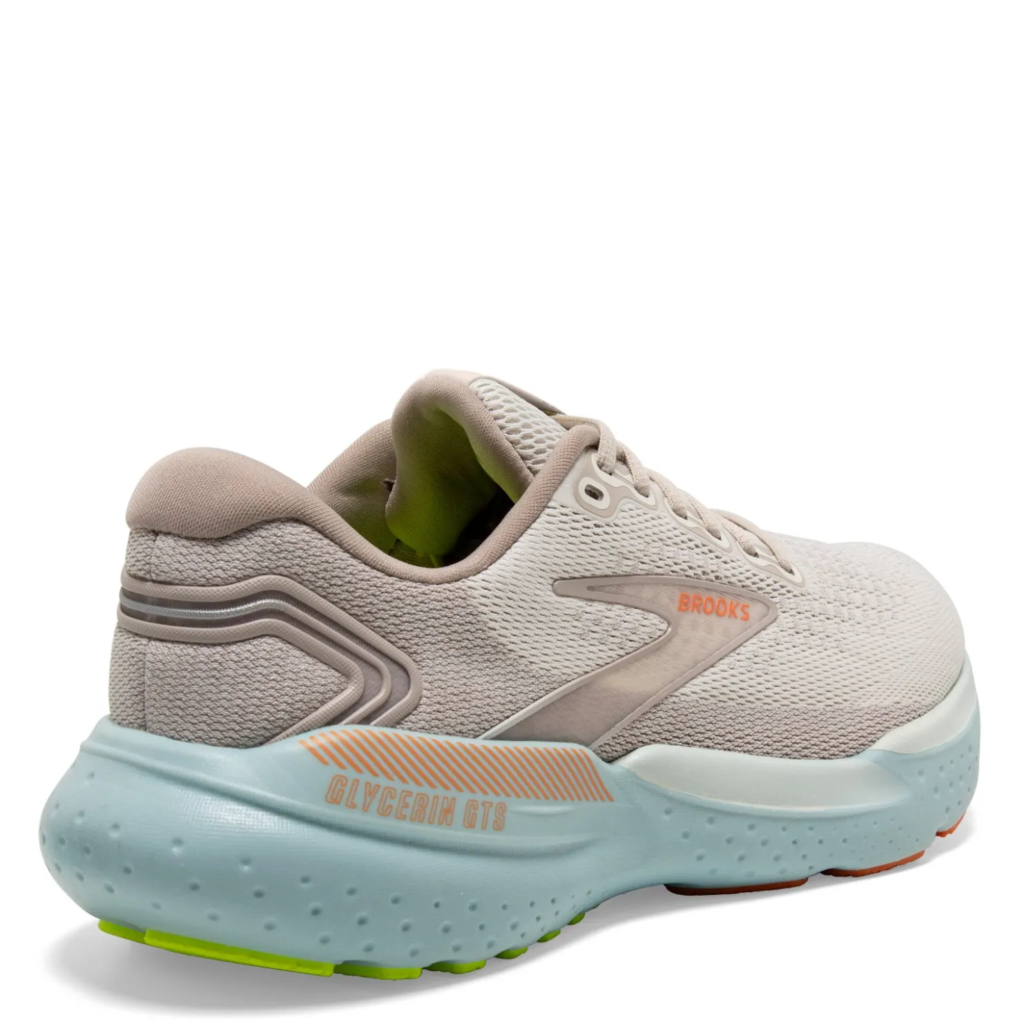 Running*Brooks Women's , Glycerin GTS 21 Running Shoe Coconut/Aqua/Autumn Sunset