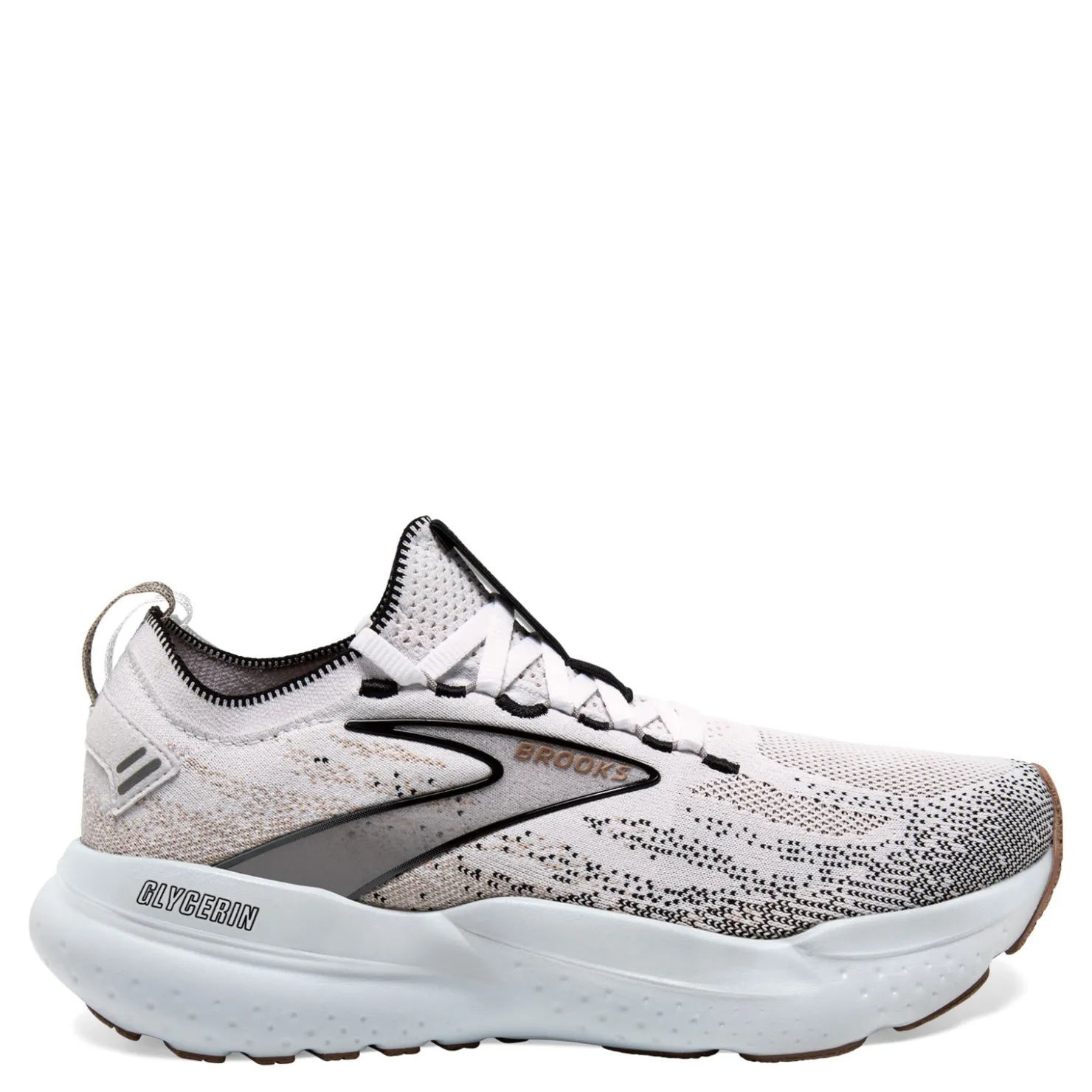 Running*Brooks Women's , Glycerin Stealthfit 21 Running Shoe White/Grey/Black