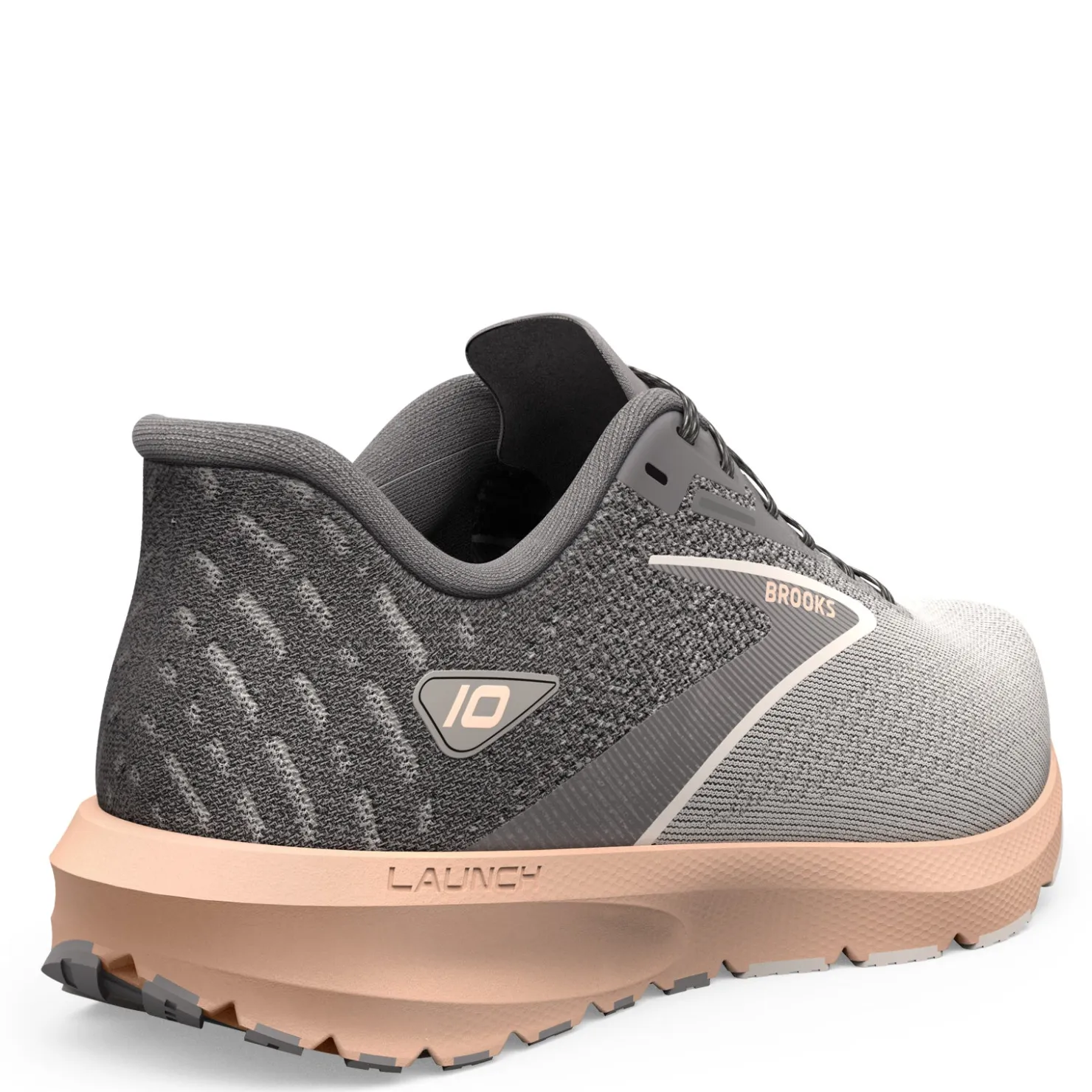 Running*Brooks Women's , Launch 10 Running Shoe Grey/Peach