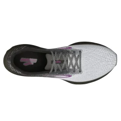 Running*Brooks Women's , Launch 10 Running Shoe - Wide Width Black/White/Violet
