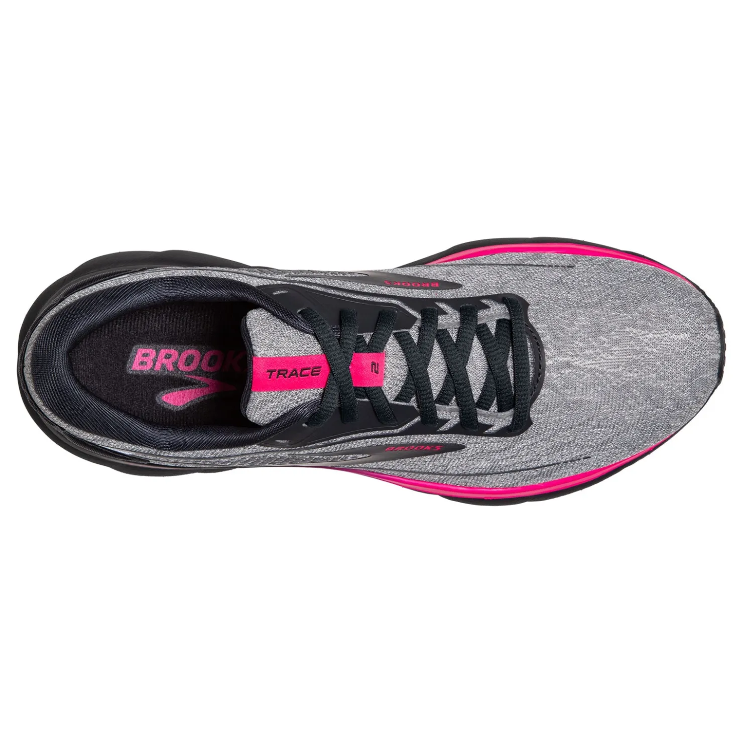 Running*Brooks Women's , Trace 2 Running Shoe Oyster/Ebony/Pink