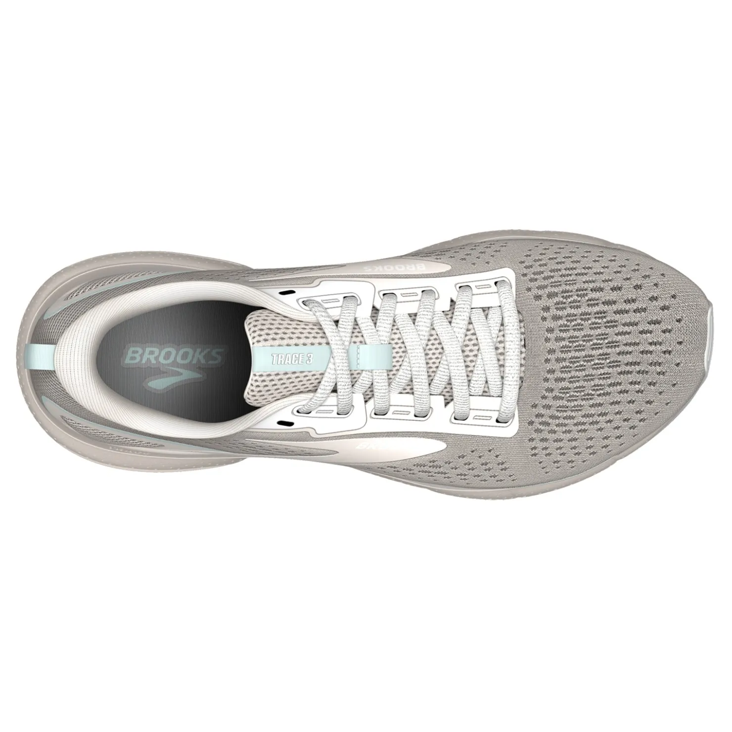 Running*Brooks Women's , Trace 3 Running Shoe Crystal Grey/Blue Glass/White