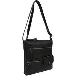 Handbags*Bueno of California Women's Bueno, Miraleste Pocket Crossbody Handbag Black