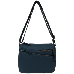 Handbags*Bueno of California Women's Bueno, Vintage Grain Diagonal Crossbody Handbag Denim