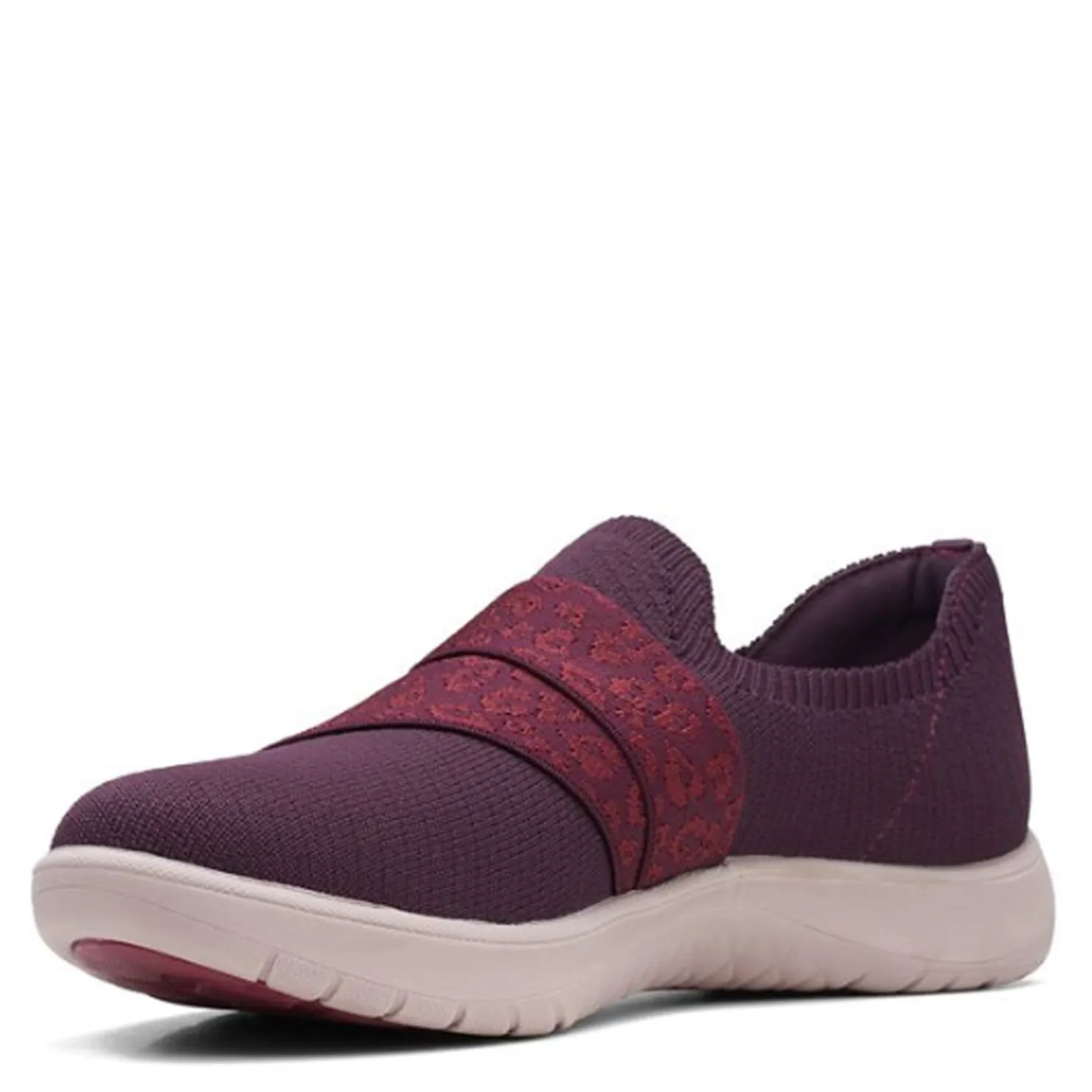 Walking*Clarks Women's , Adella Stride Slip-On Burgundy