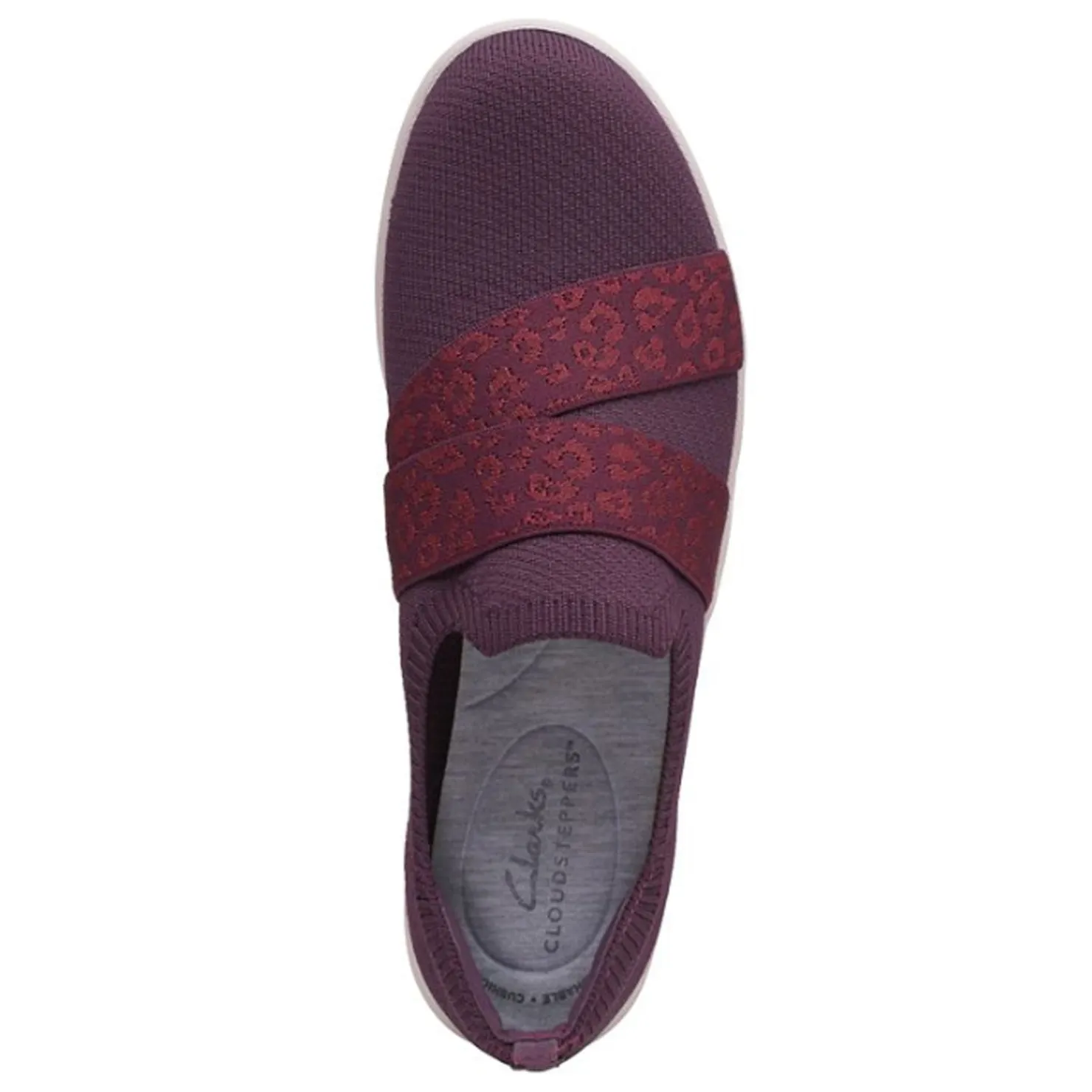 Walking*Clarks Women's , Adella Stride Slip-On Burgundy