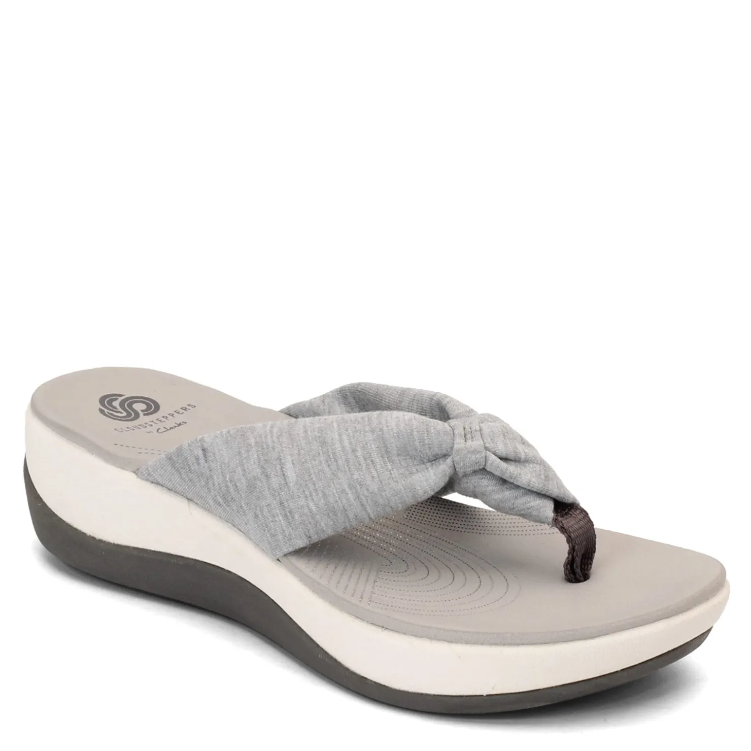 Flip Flops*Clarks Women's , Arla Glison Thong Sandals Heather Grey