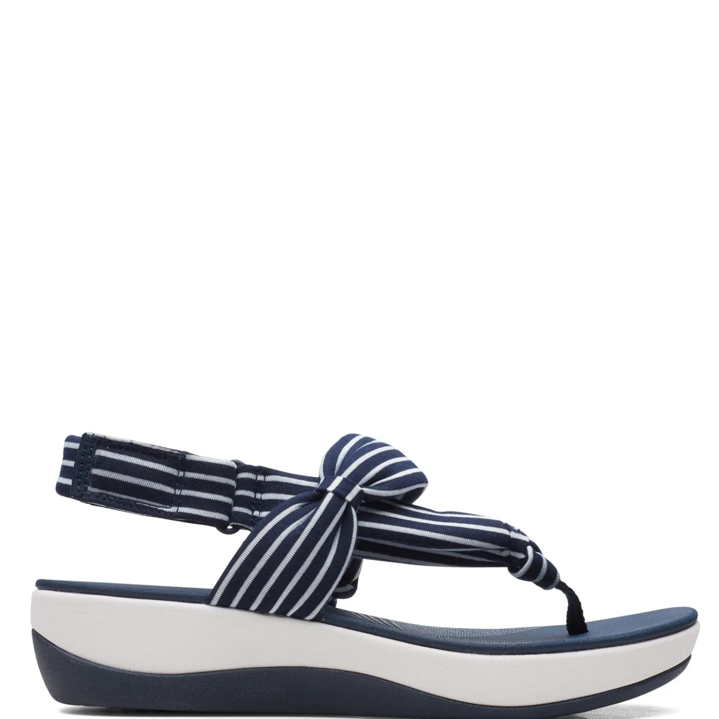 Wedges*Clarks Women's , Arla Nicole Sandal Navy White