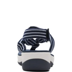 Wedges*Clarks Women's , Arla Nicole Sandal Navy White