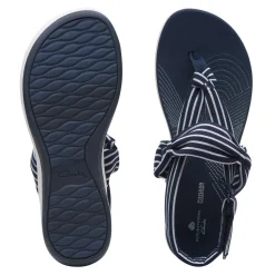 Wedges*Clarks Women's , Arla Nicole Sandal Navy White
