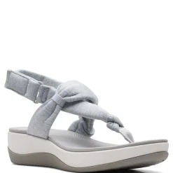 Wedges*Clarks Women's , Arla Nicole Sandal Grey Light